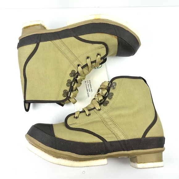 Hodgman Lakestream Boots 10 Mens Lace up Canvas Fishing Bootie Brand New - Picture 5 of 9